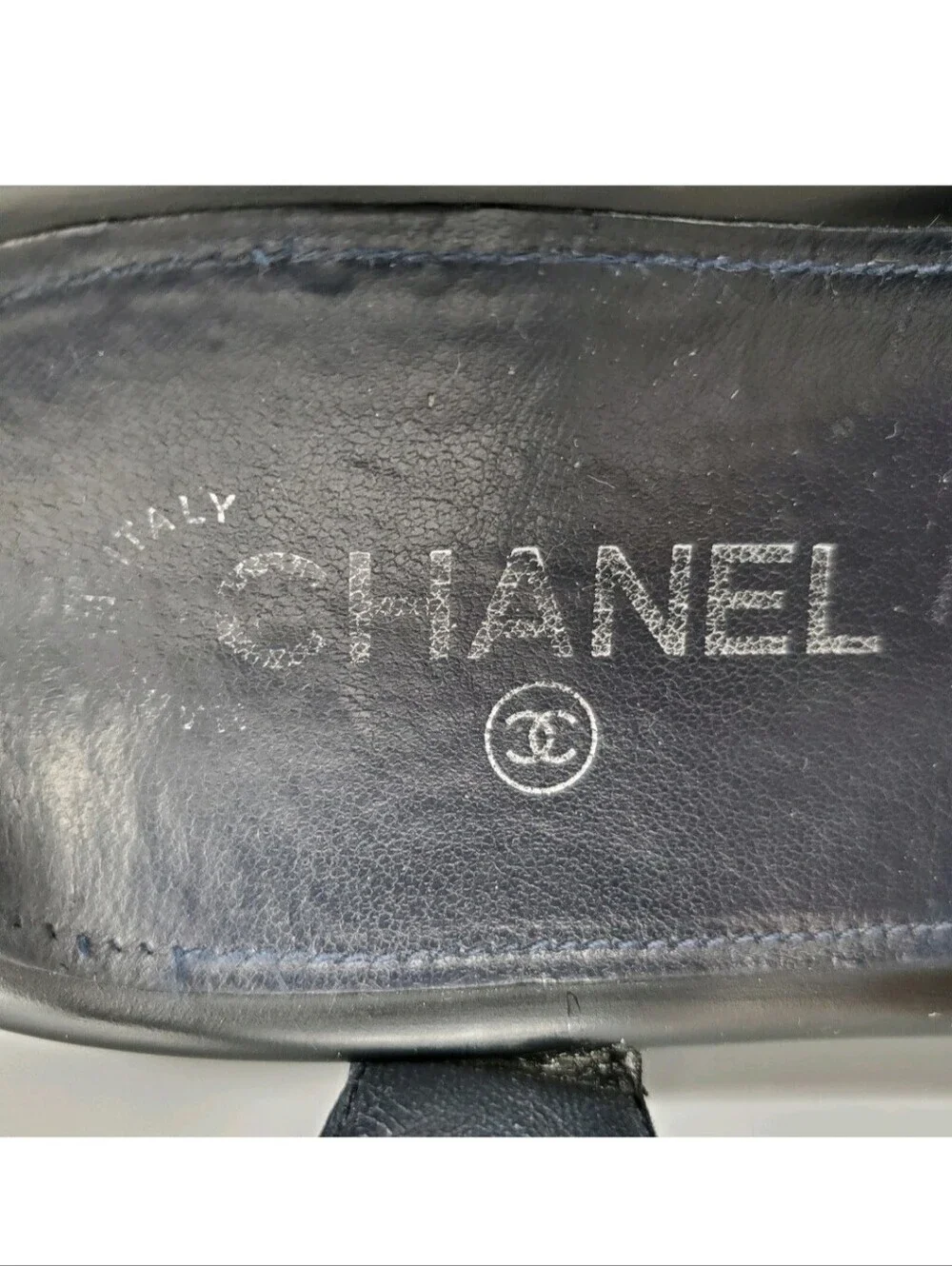 Chanel Tweed & Leather Silver Chain Dad Sandals